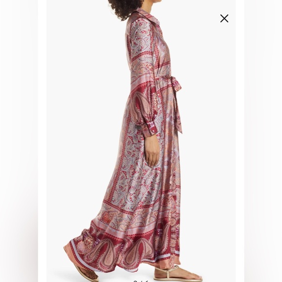 NWT BTFL-Life Long Sleeve Maxi Shirt Dress Sz S Beautiful - Picture 2 of 11